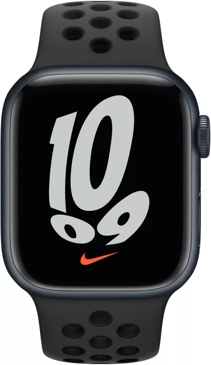 Смарт-часы Apple Watch Nike Series 7 GPS 41 мм, антрацитовый/чёрный